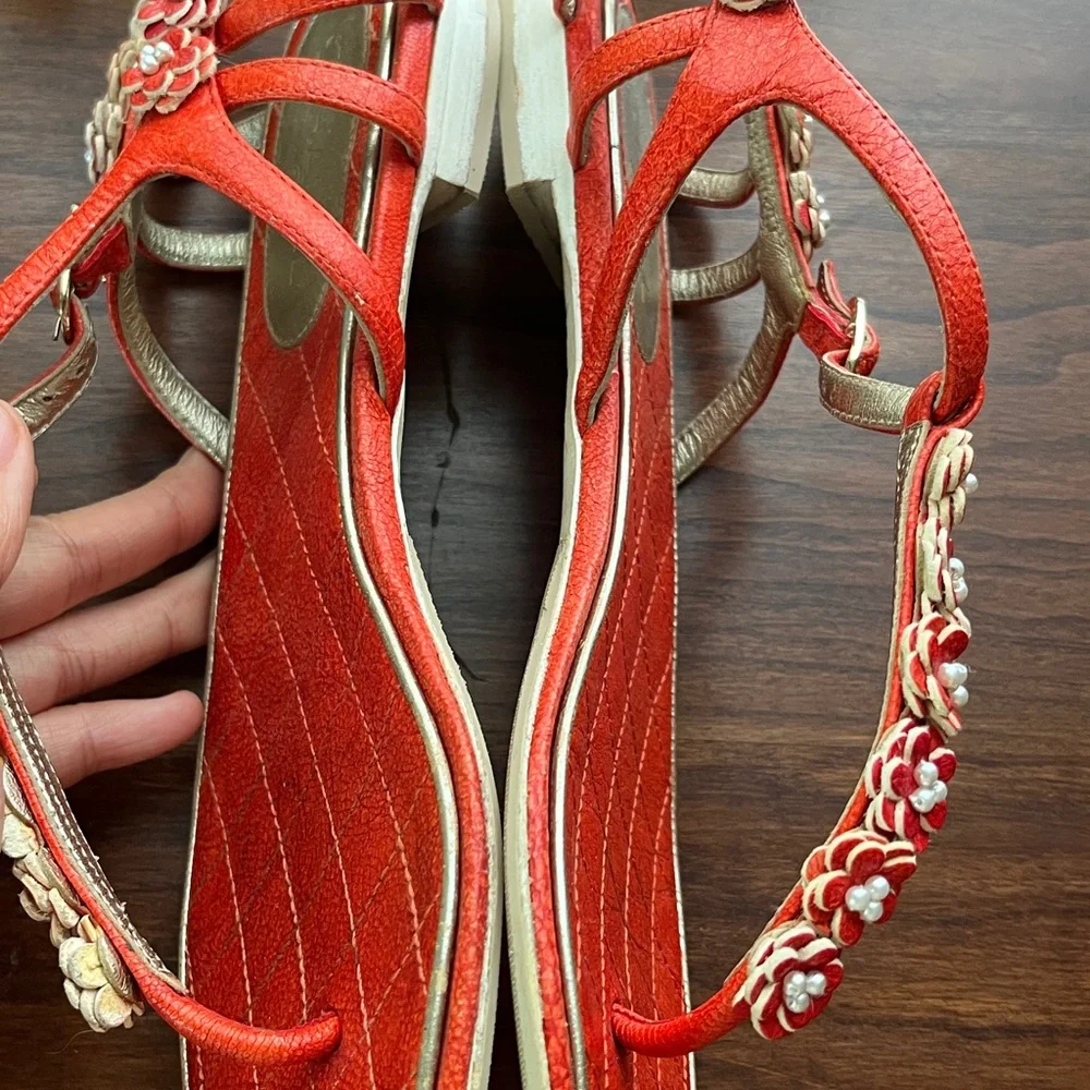 Sold Taking offers! CHANEL Red Sandals